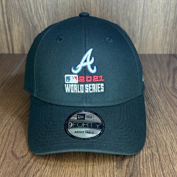 🔥🔥🔥New Era Black Braves World Series Cap🔥🔥🔥 - Picture 1 of 8